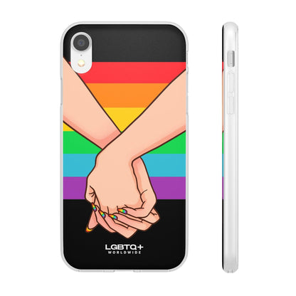 LGBTQWorldwide - ,,TOGETHER PRIDE" Flexible Handyhülle Accessories, Case, iPhone, iPhone Cases, Phone accessory, Phone Cases, Samsung Cases, silikon, Valentine's Day promotion lgbtq Bekleidung Accessoires unisex Zubehör