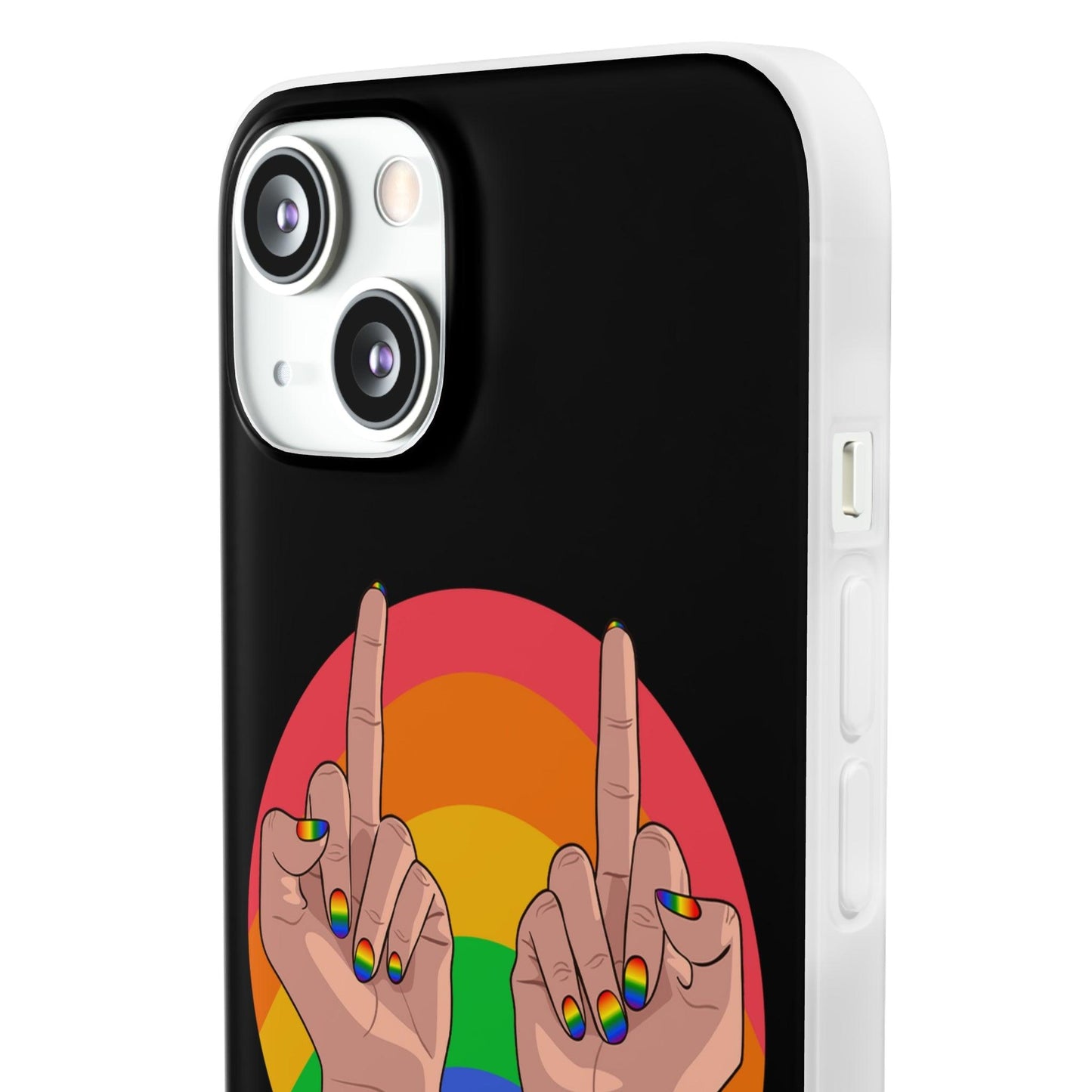 LGBTQWorldwide - ,,GIVE A FUCK" Flexible Handyhülle Accessories, Case, iPhone, iPhone Cases, Phone accessory, Phone Cases, Samsung Cases, silikon, Valentine's Day promotion lgbtq Bekleidung Accessoires unisex Zubehör