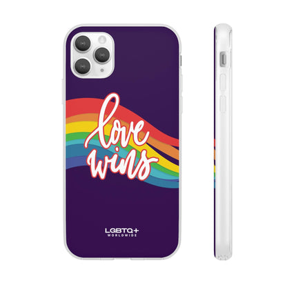 LGBTQWorldwide - ,,LIEBE GEWINNT" Flexible Handyhülle Accessories, Case, iPhone, iPhone Cases, Phone accessory, Phone Cases, Samsung Cases, silikon, Valentine's Day promotion lgbtq Bekleidung Accessoires unisex Zubehör