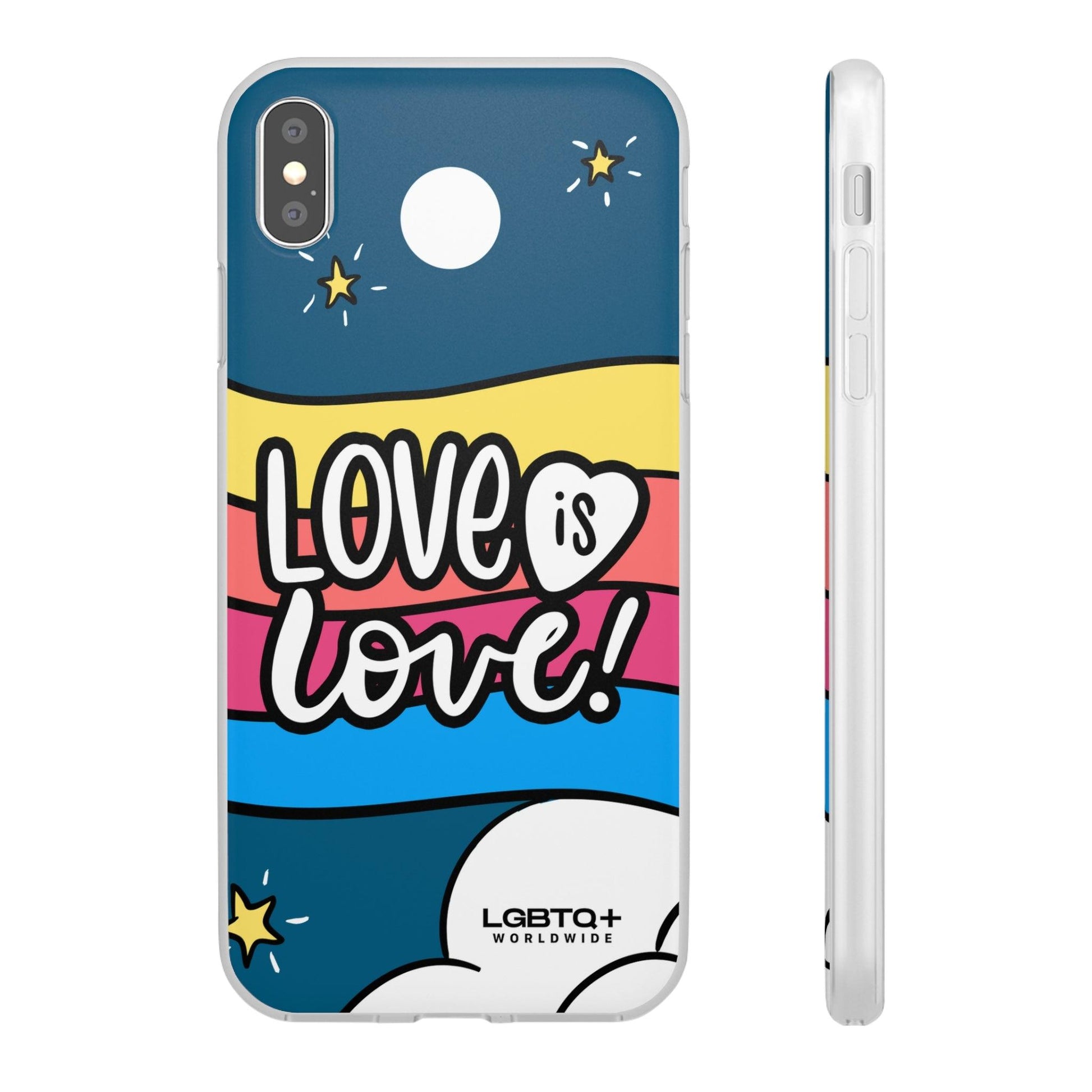 LGBTQWorldwide - ,,LIEBES WOLKE" Flexible Handyhülle Accessories, Case, iPhone, iPhone Cases, Phone accessory, Phone Cases, Samsung Cases, silikon, Valentine's Day promotion lgbtq Bekleidung Accessoires unisex Zubehör