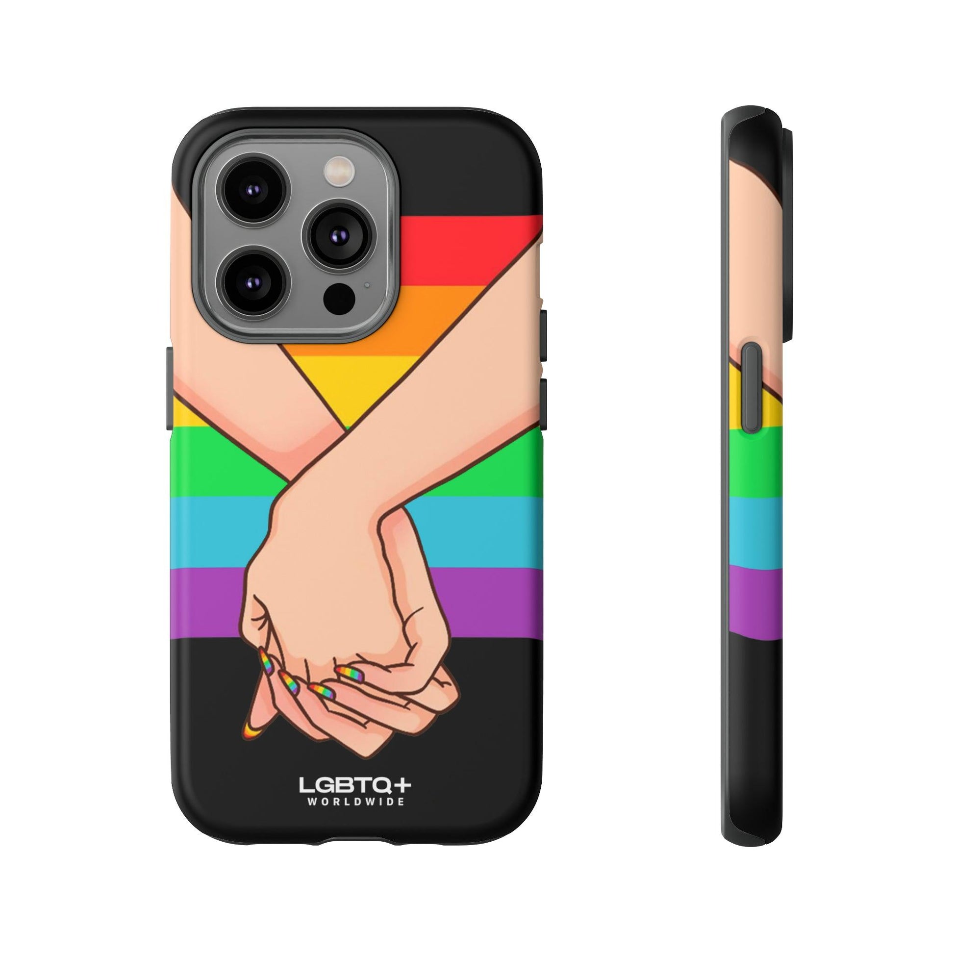 LGBTQWorldwide - ,,TOGETHER PRIDE" Doppelgehäuse Handyhülle Accessories, Glossy, iPhone Cases, Matte, Phone accessory, Phone Cases, Samsung Cases, Thermo, Valentine's Day Picks lgbtq Bekleidung Accessoires unisex Zubehör