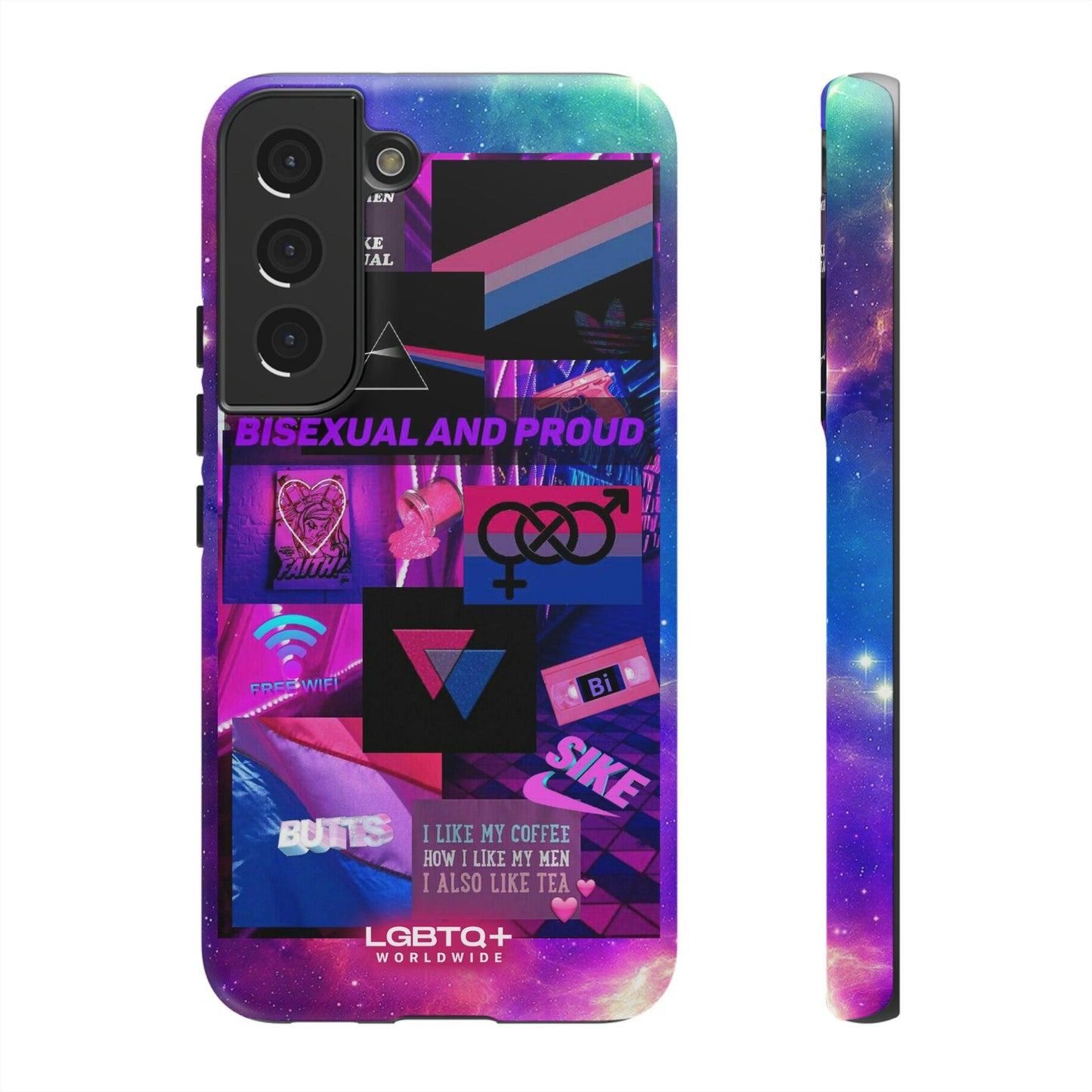 LGBTQWorldwide - ,,BISEXUAL" Doppelgehäuse Handyhülle Accessories, Glossy, iPhone Cases, Matte, Phone accessory, Phone Cases, Samsung Cases, Thermo, Valentine's Day Picks lgbtq Bekleidung Accessoires unisex Zubehör