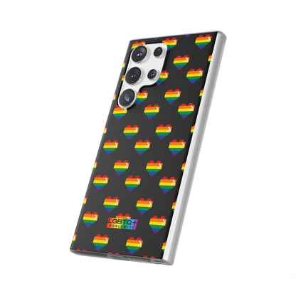 LGBTQWorldwide - ,,RETRO HERZ" Flexible Handyhülle Accessories, Case, iPhone, iPhone Cases, Phone accessory, Phone Cases, Samsung Cases, silikon, Valentine's Day promotion lgbtq Bekleidung Accessoires unisex Zubehör