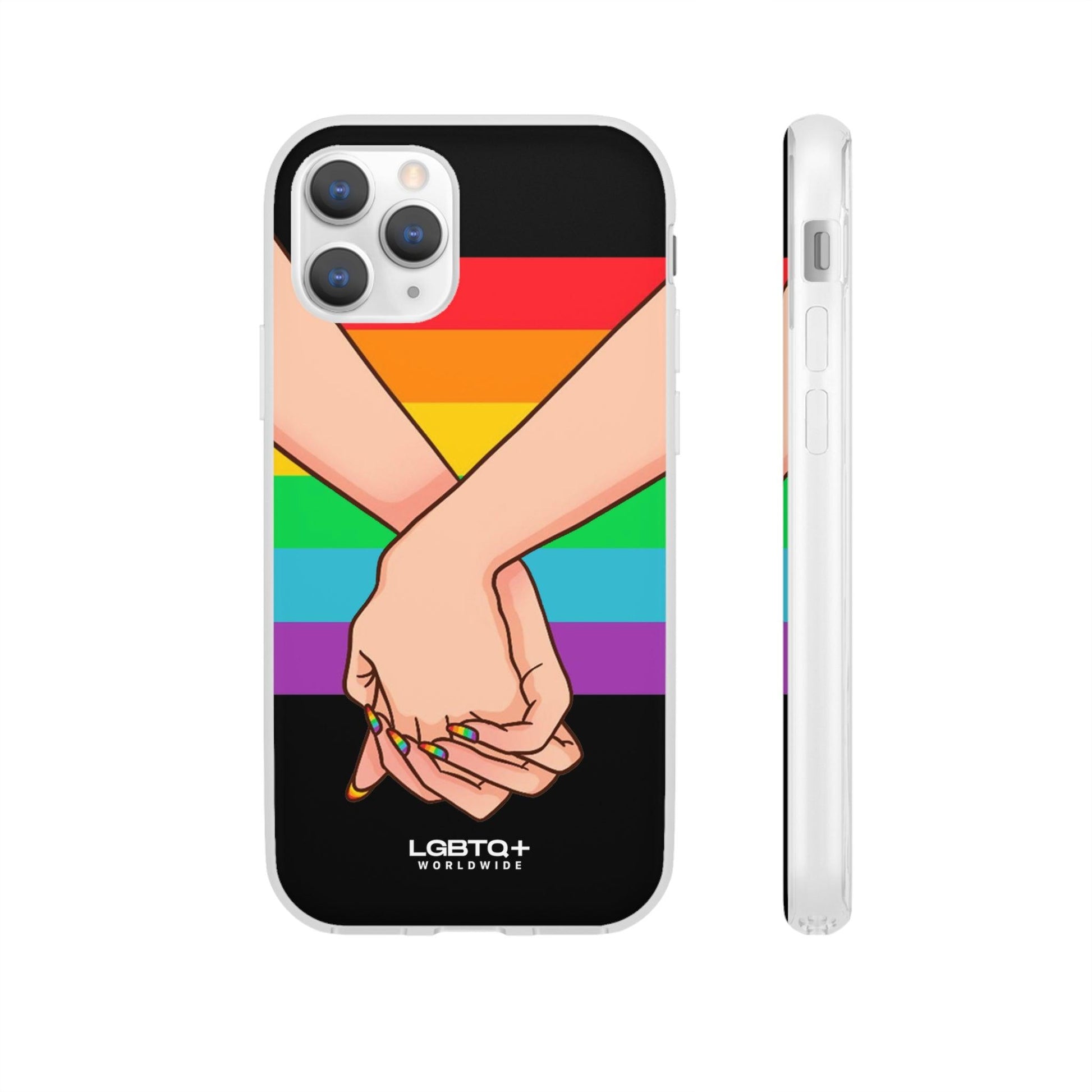 LGBTQWorldwide - ,,TOGETHER PRIDE" Flexible Handyhülle Accessories, Case, iPhone, iPhone Cases, Phone accessory, Phone Cases, Samsung Cases, silikon, Valentine's Day promotion lgbtq Bekleidung Accessoires unisex Zubehör