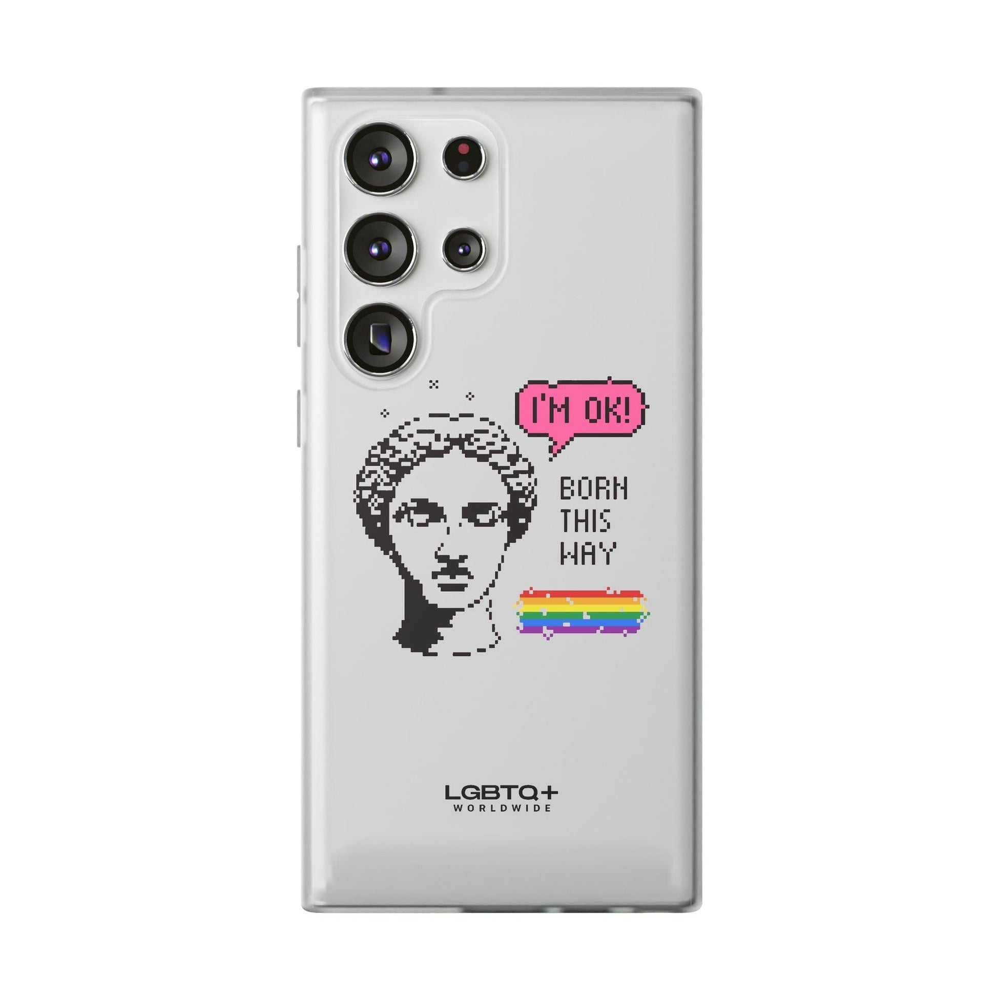 LGBTQWorldwide - ,,BORN THIS WAY" Flexible Handyhülle Accessories, Case, iPhone, iPhone Cases, Phone accessory, Phone Cases, Samsung Cases, silikon, Valentine's Day promotion lgbtq Bekleidung Accessoires unisex Zubehör