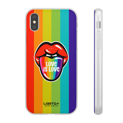 LGBTQWorldwide - ,,LIEBES ZUNGE" Flexible Handyhülle Accessories, Case, iPhone, iPhone Cases, Phone accessory, Phone Cases, Samsung Cases, silikon, Valentine's Day promotion lgbtq Bekleidung Accessoires unisex Zubehör