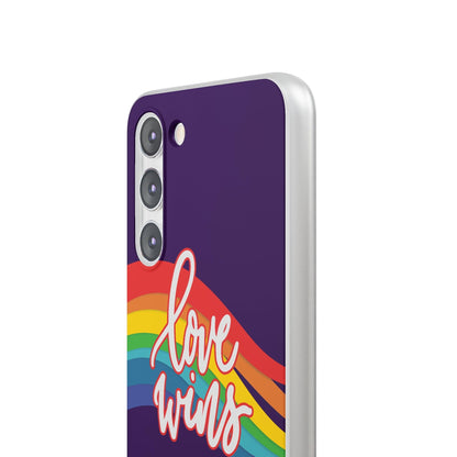 LGBTQWorldwide - ,,LIEBE GEWINNT" Flexible Handyhülle Accessories, Case, iPhone, iPhone Cases, Phone accessory, Phone Cases, Samsung Cases, silikon, Valentine's Day promotion lgbtq Bekleidung Accessoires unisex Zubehör