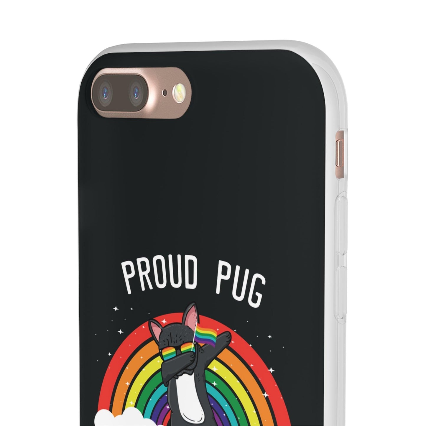 LGBTQWorldwide - ,,PROUD PUG" Flexible Handyhülle Accessories, Case, iPhone, iPhone Cases, Phone accessory, Phone Cases, Samsung Cases, silikon, Valentine's Day promotion lgbtq Bekleidung Accessoires unisex Zubehör