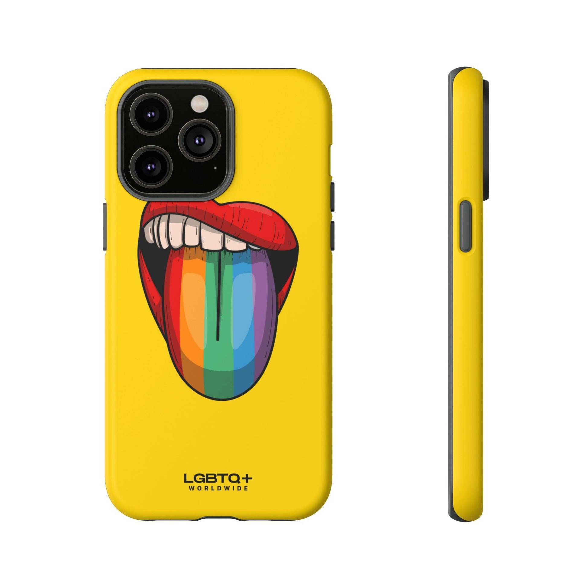 LGBTQWorldwide - ,,ZUNGE" Doppelgehäuse Handyhülle Accessories, Glossy, iPhone Cases, Matte, Phone accessory, Phone Cases, Samsung Cases, Thermo, Valentine's Day Picks lgbtq Bekleidung Accessoires unisex Zubehör