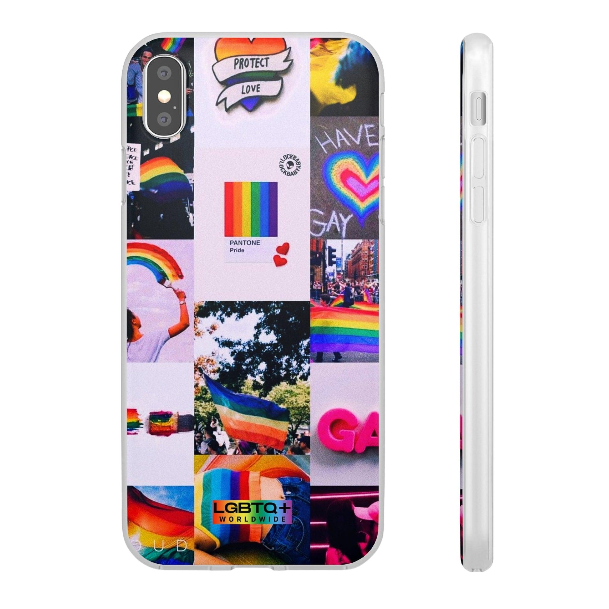 LGBTQWorldwide - ,,REGENBOGEN" Flexible Handyhülle Accessories, Case, iPhone, iPhone Cases, Phone accessory, Phone Cases, Samsung Cases, silikon, Valentine's Day promotion lgbtq Bekleidung Accessoires unisex Zubehör