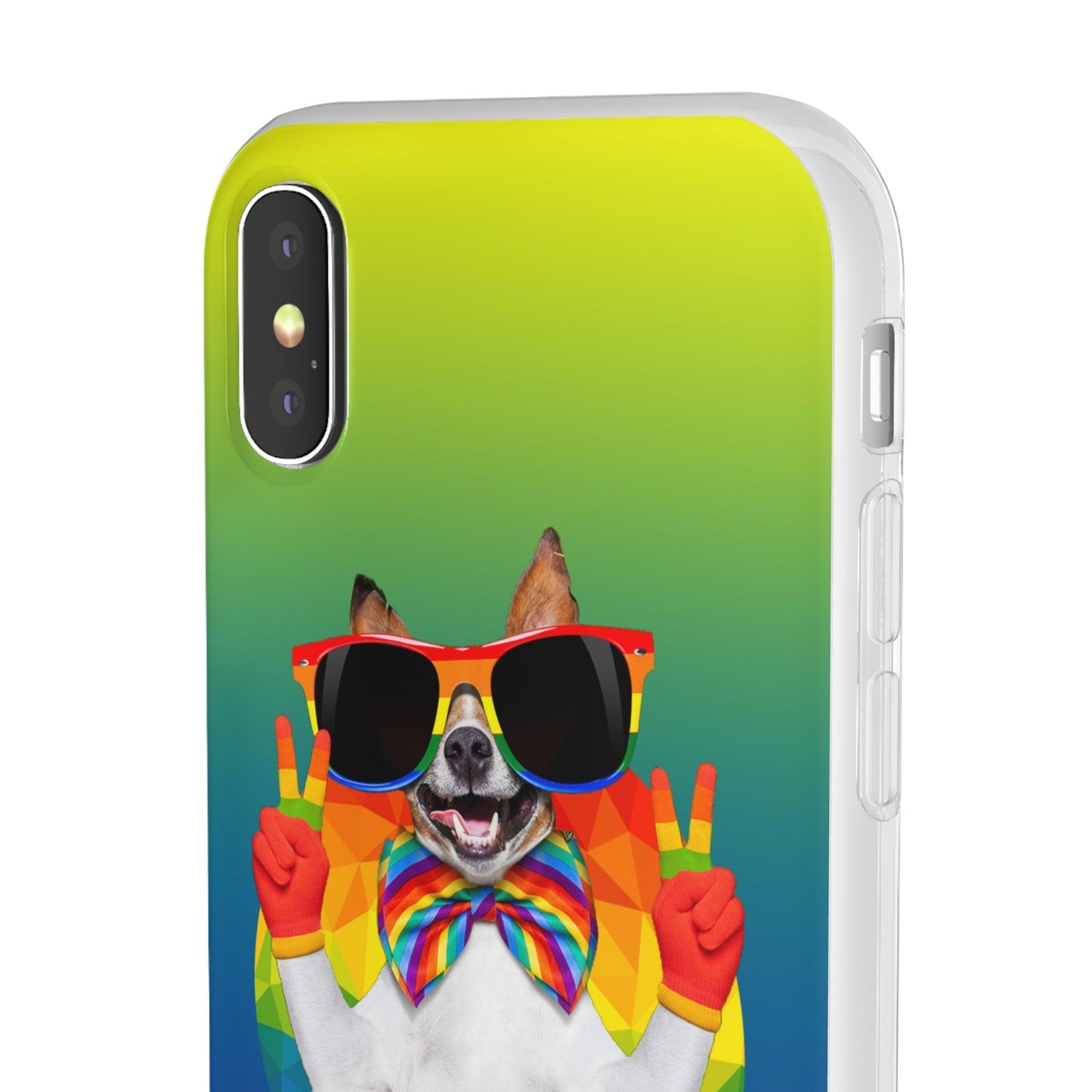 LGBTQWorldwide - ,,GLÜCKLICHER HUND" Flexible Handyhülle Accessories, Case, iPhone, iPhone Cases, Phone accessory, Phone Cases, Samsung Cases, silikon, Valentine's Day promotion lgbtq Bekleidung Accessoires unisex Zubehör