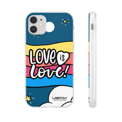 LGBTQWorldwide - ,,LIEBES WOLKE" Flexible Handyhülle Accessories, Case, iPhone, iPhone Cases, Phone accessory, Phone Cases, Samsung Cases, silikon, Valentine's Day promotion lgbtq Bekleidung Accessoires unisex Zubehör