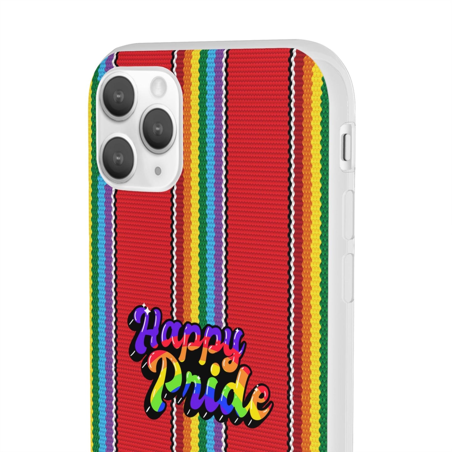 LGBTQWorldwide - ,,HAPPY PRIDE" Flexible Handyhülle Accessories, Case, iPhone, iPhone Cases, Phone accessory, Phone Cases, Samsung Cases, silikon, Valentine's Day promotion lgbtq Bekleidung Accessoires unisex Zubehör