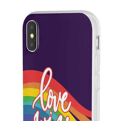 LGBTQWorldwide - ,,LIEBE GEWINNT" Flexible Handyhülle Accessories, Case, iPhone, iPhone Cases, Phone accessory, Phone Cases, Samsung Cases, silikon, Valentine's Day promotion lgbtq Bekleidung Accessoires unisex Zubehör