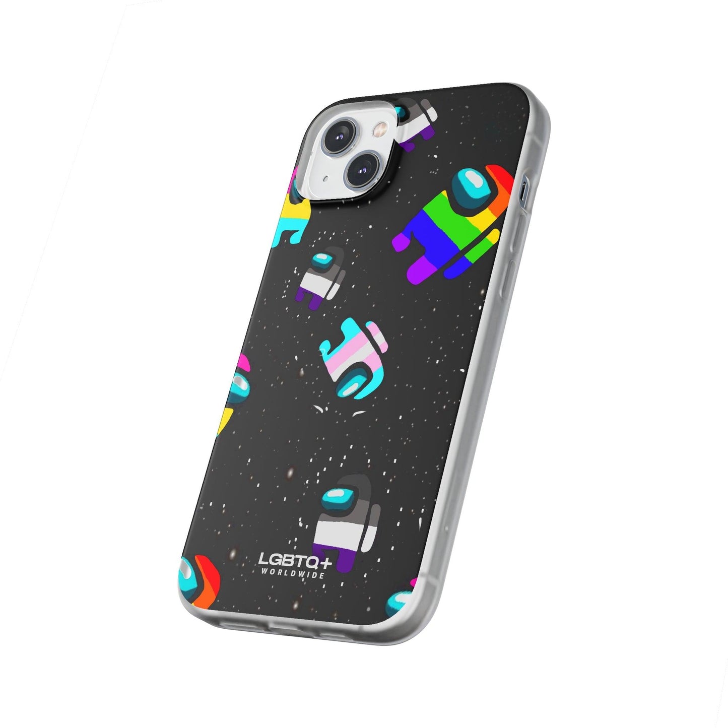 LGBTQWorldwide - ,,IMPOSTER" Flexible Handyhülle Accessories, Case, iPhone, iPhone Cases, Phone accessory, Phone Cases, Samsung Cases, silikon, Valentine's Day promotion lgbtq Bekleidung Accessoires unisex Zubehör