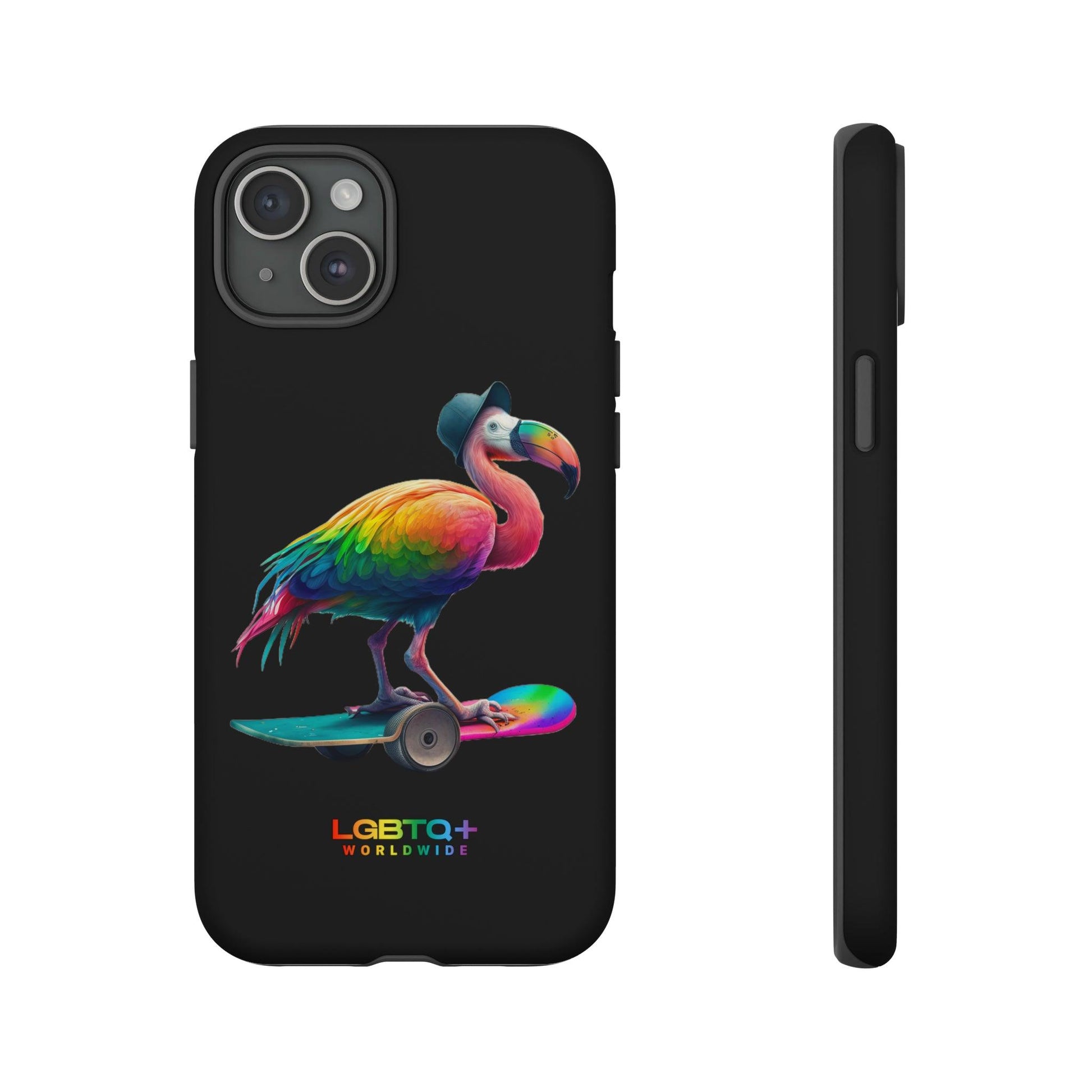 LGBTQWorldwide - ,,FLAMINGO" Doppelgehäuse Handyhülle Accessories, Glossy, iPhone Cases, Matte, Phone accessory, Phone Cases, Samsung Cases, tough, Valentine's Day Picks lgbtq Bekleidung Accessoires unisex Zubehör