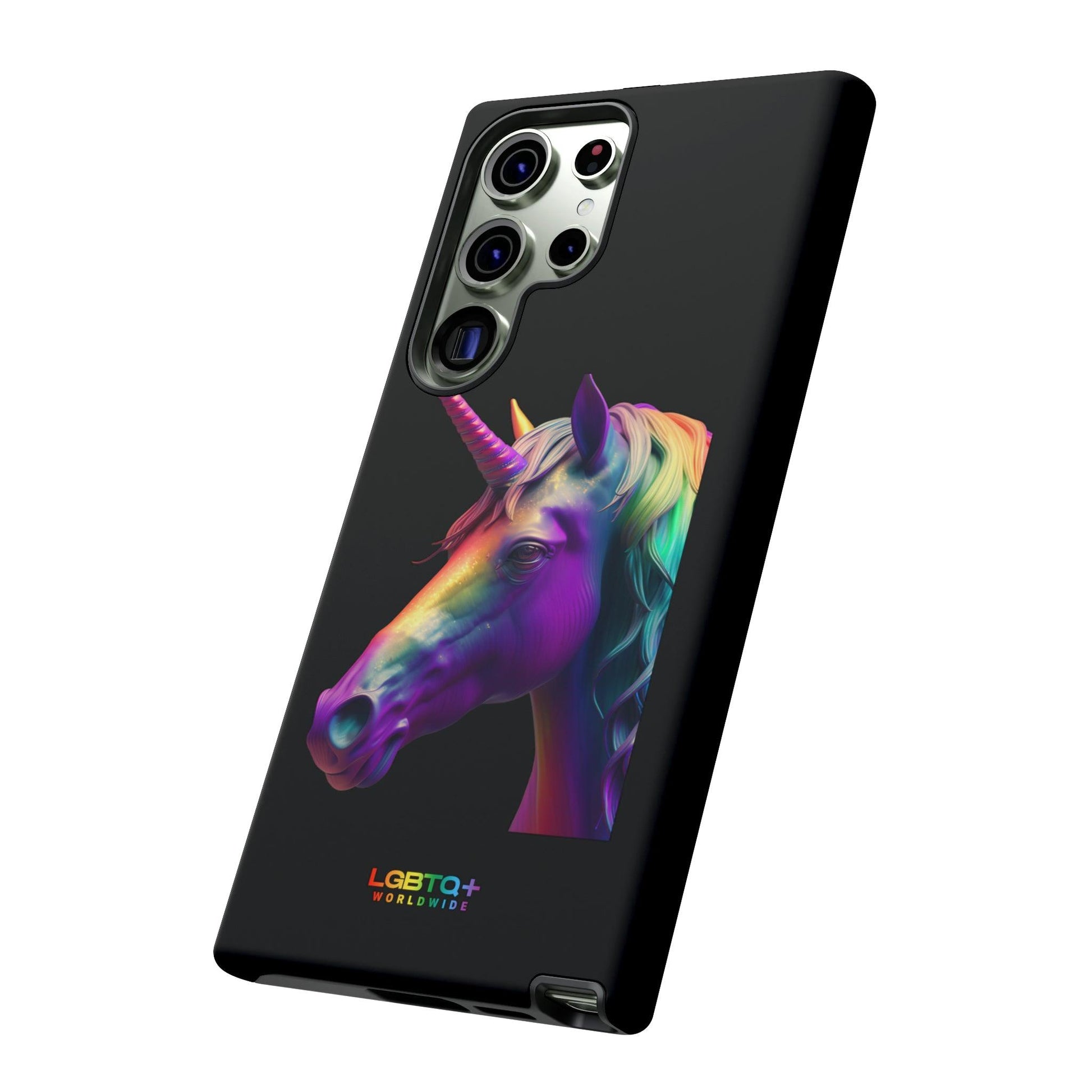 LGBTQWorldwide - ,,REGENBOGEN EINHORN" Doppelgehäuse Handyhülle Accessories, Glossy, iPhone Cases, Matte, Phone accessory, Phone Cases, Samsung Cases, tough, Valentine's Day Picks lgbtq Bekleidung Accessoires unisex Zubehör