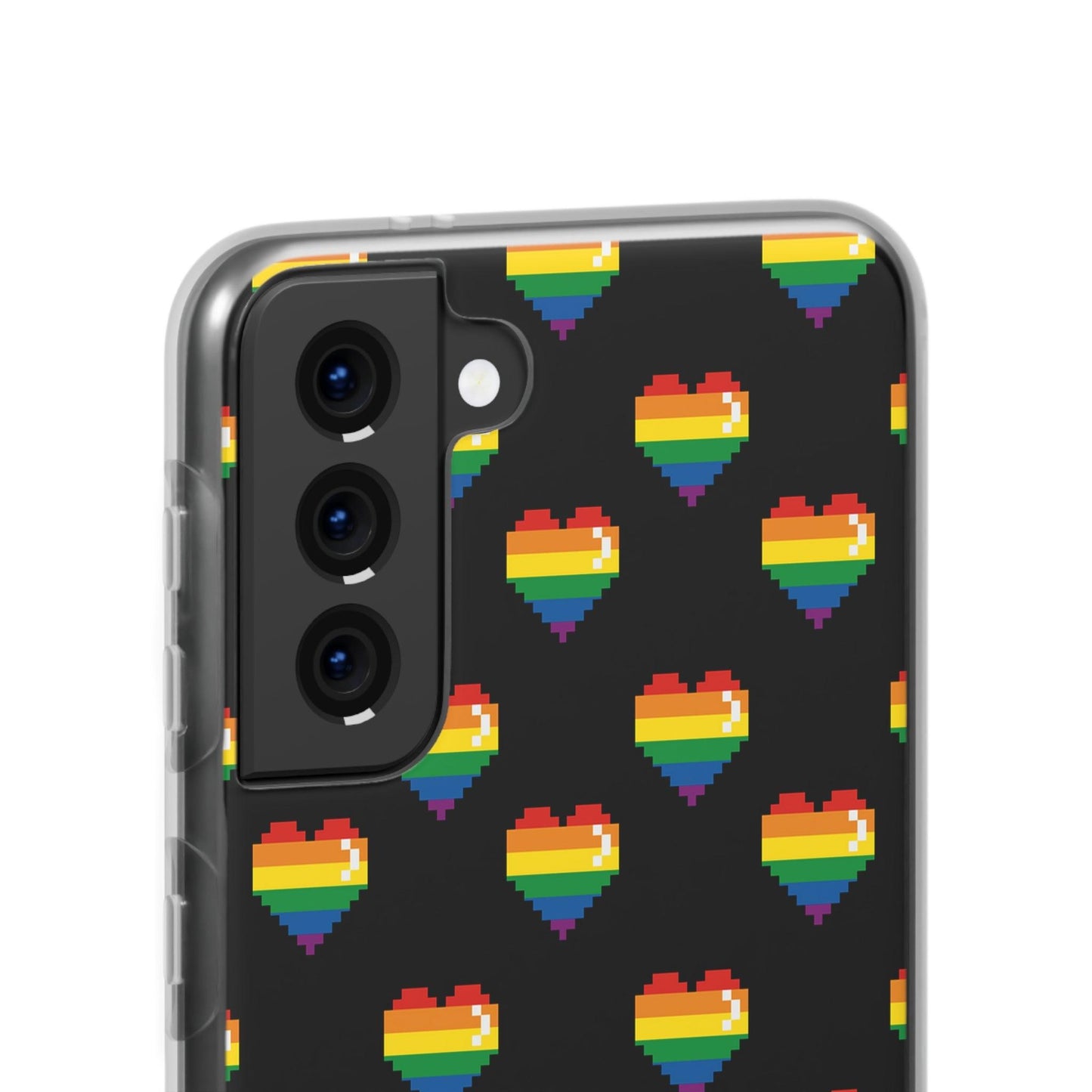 LGBTQWorldwide - ,,RETRO HERZ" Flexible Handyhülle Accessories, Case, iPhone, iPhone Cases, Phone accessory, Phone Cases, Samsung Cases, silikon, Valentine's Day promotion lgbtq Bekleidung Accessoires unisex Zubehör