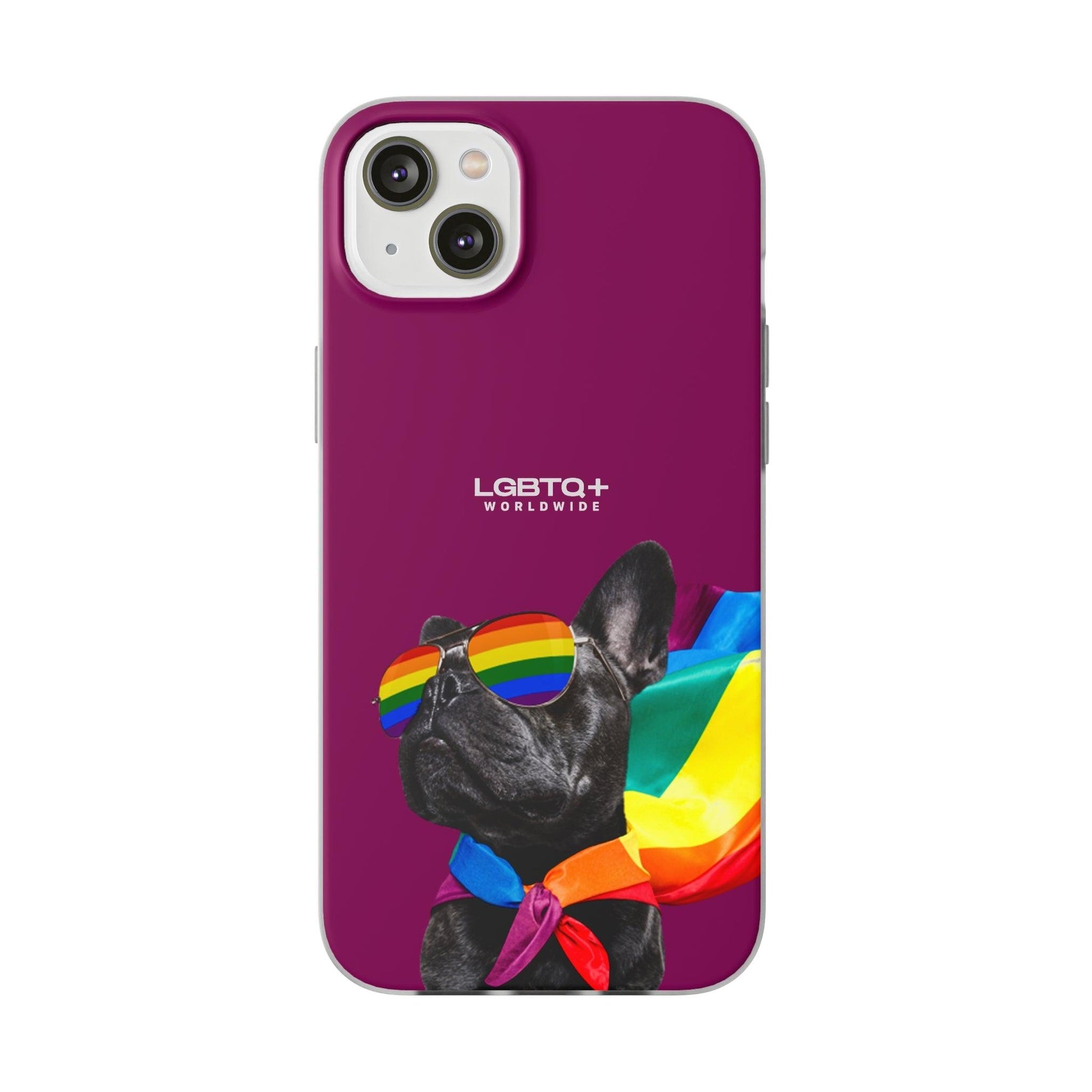 LGBTQWorldwide - ,,GLÜCKLICHER HUND" Flexible Handyhülle Accessories, Case, iPhone, iPhone Cases, Phone accessory, Phone Cases, Samsung Cases, silikon, Valentine's Day promotion lgbtq Bekleidung Accessoires unisex Zubehör