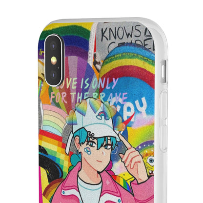 LGBTQWorldwide - ,,REGENBOGEN JUNGE" Flexible Handyhülle Accessories, Case, iPhone, iPhone Cases, Phone accessory, Phone Cases, Samsung Cases, silikon, Valentine's Day promotion lgbtq Bekleidung Accessoires unisex Zubehör