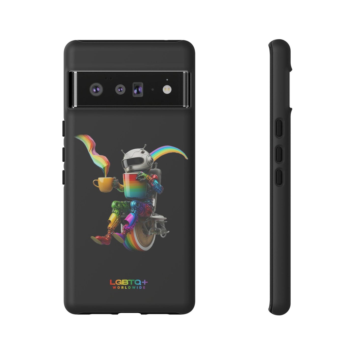 LGBTQWorldwide - ,,LUSTIGER ROBOTER" Doppelgehäuse Handyhülle Accessories, Glossy, iPhone Cases, Matte, Phone accessory, Phone Cases, Samsung Cases, tough, Valentine's Day Picks lgbtq Bekleidung Accessoires unisex Zubehör