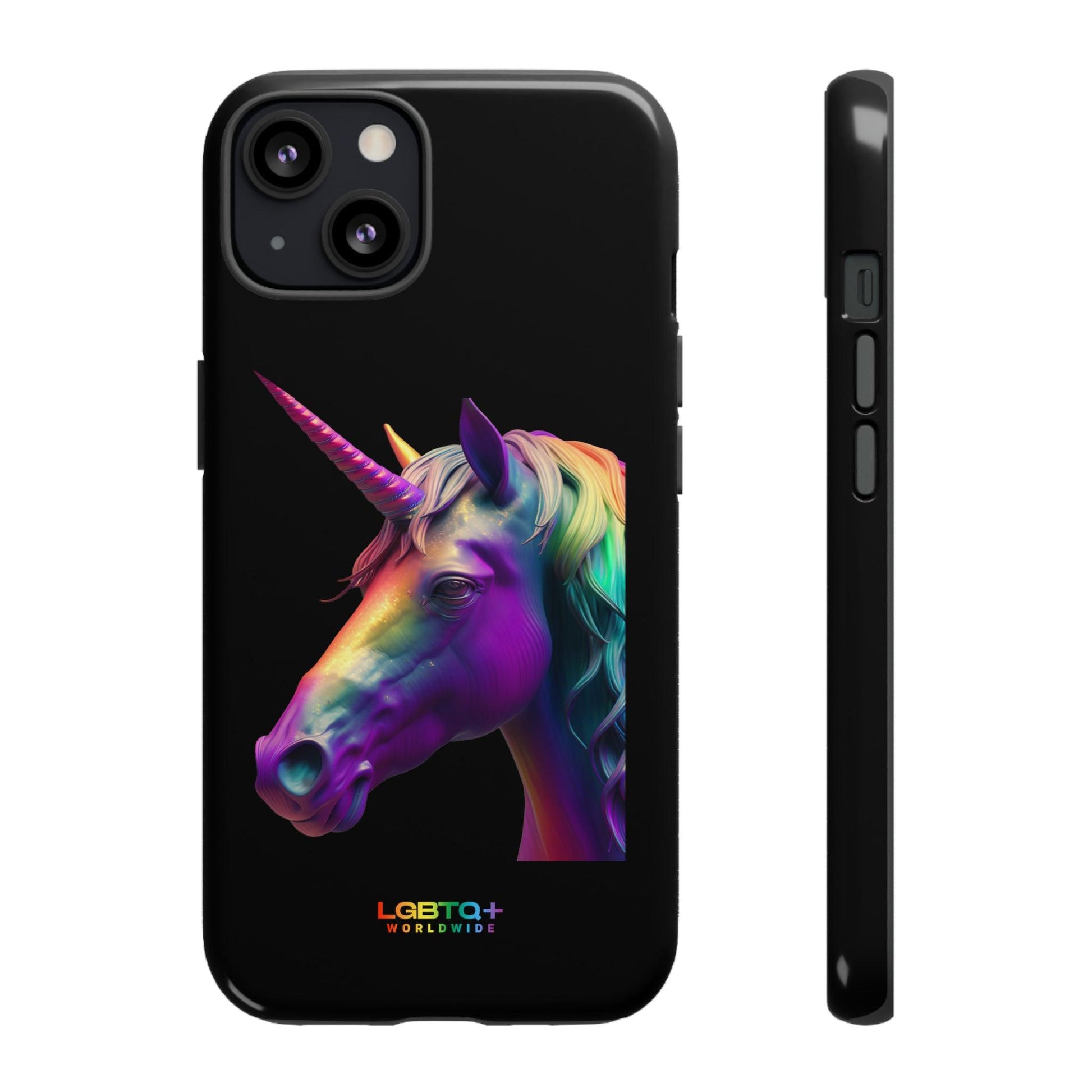 LGBTQWorldwide - ,,REGENBOGEN EINHORN" Doppelgehäuse Handyhülle Accessories, Glossy, iPhone Cases, Matte, Phone accessory, Phone Cases, Samsung Cases, tough, Valentine's Day Picks lgbtq Bekleidung Accessoires unisex Zubehör