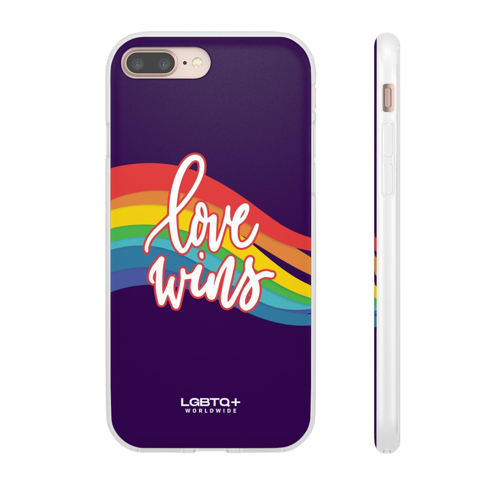 LGBTQWorldwide - ,,LIEBE GEWINNT" Flexible Handyhülle Accessories, Case, iPhone, iPhone Cases, Phone accessory, Phone Cases, Samsung Cases, silikon, Valentine's Day promotion lgbtq Bekleidung Accessoires unisex Zubehör