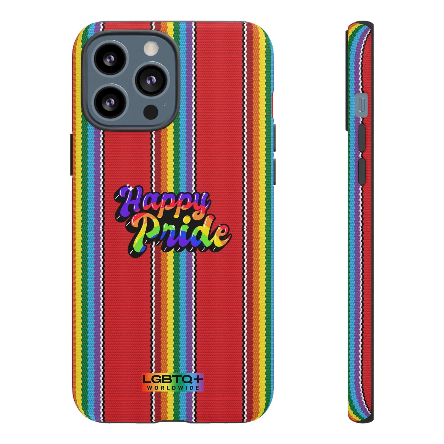 LGBTQWorldwide - ,,HAPPY PRIDE" Doppelgehäuse Handyhülle Accessories, Glossy, iPhone Cases, Matte, Phone accessory, Phone Cases, Samsung Cases, Thermo, Valentine's Day Picks lgbtq Bekleidung Accessoires unisex Zubehör