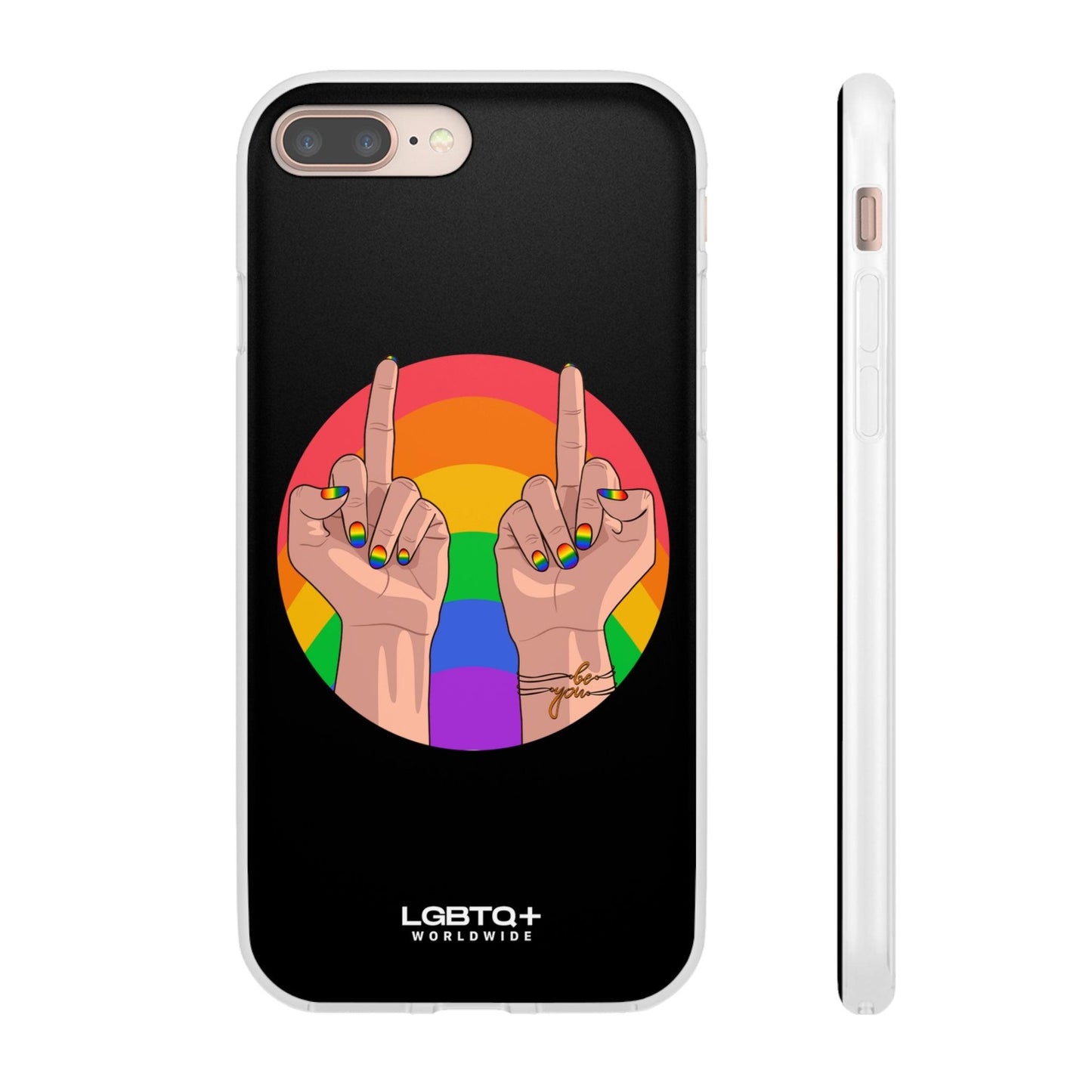 LGBTQWorldwide - ,,GIVE A FUCK" Flexible Handyhülle Accessories, Case, iPhone, iPhone Cases, Phone accessory, Phone Cases, Samsung Cases, silikon, Valentine's Day promotion lgbtq Bekleidung Accessoires unisex Zubehör