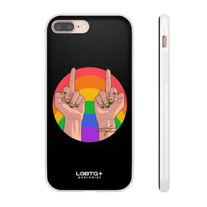 LGBTQWorldwide - ,,GIVE A FUCK" Flexible Handyhülle Accessories, Case, iPhone, iPhone Cases, Phone accessory, Phone Cases, Samsung Cases, silikon, Valentine's Day promotion lgbtq Bekleidung Accessoires unisex Zubehör