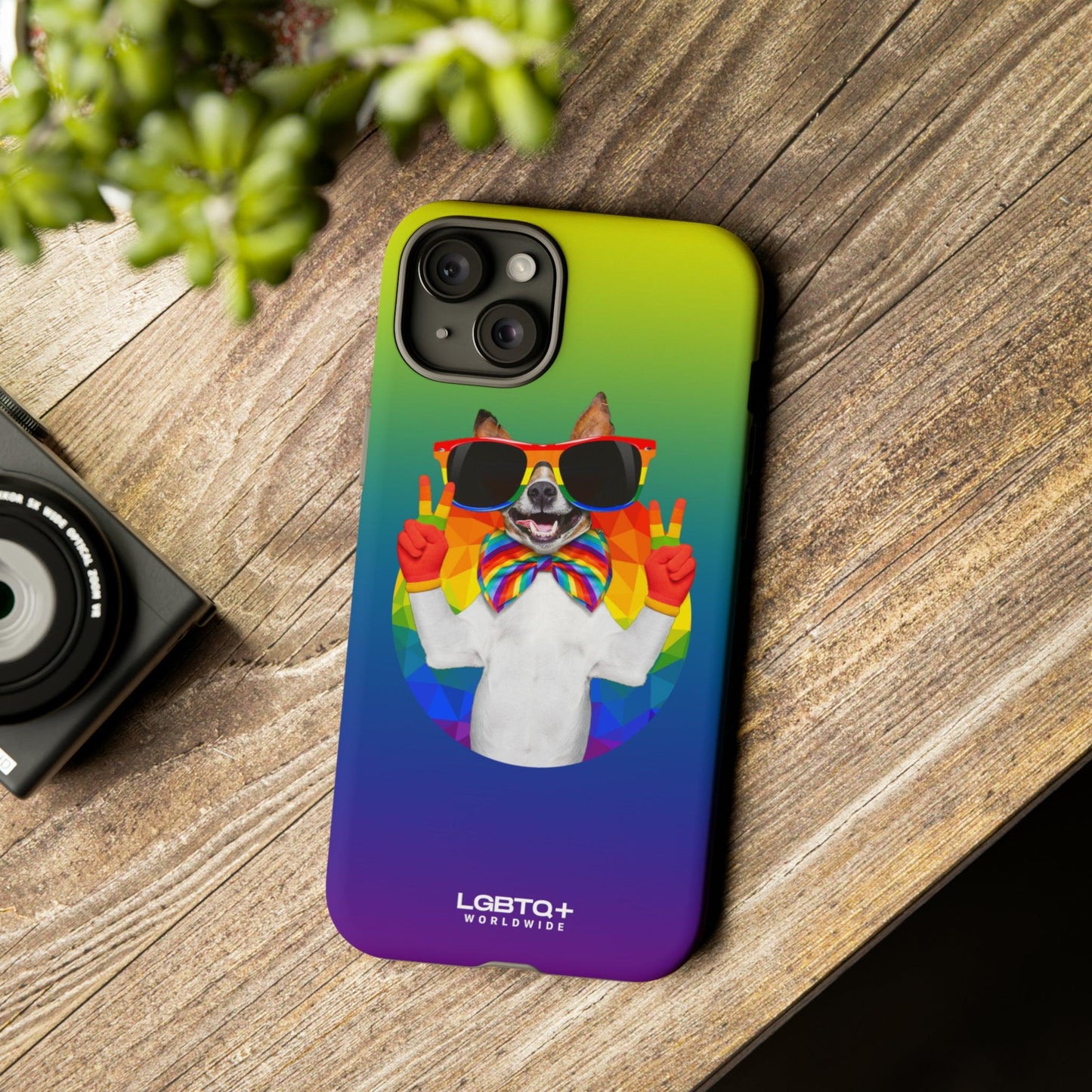 LGBTQWorldwide - ,,GLÜCKLICHER HUND" Doppelgehäuse Handyhülle Accessories, Glossy, iPhone Cases, Matte, Phone accessory, Phone Cases, Samsung Cases, Thermo, Valentine's Day Picks lgbtq Bekleidung Accessoires unisex Zubehör