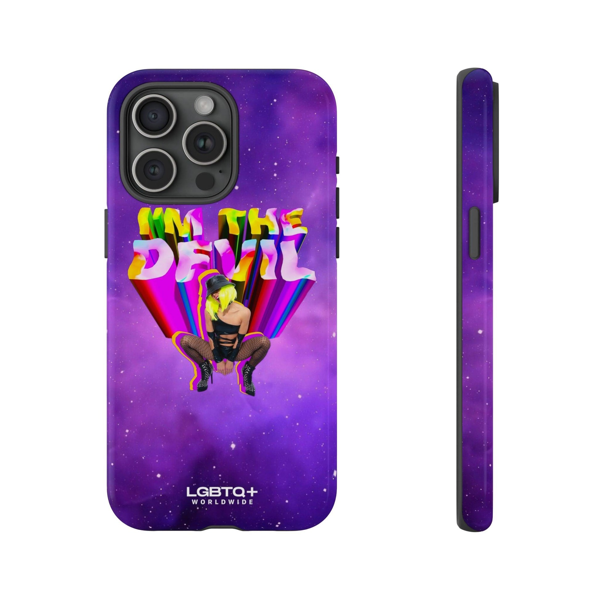 LGBTQWorldwide - ,,I AM THE DEVIL" Doppelgehäuse Handyhülle Accessories, Glossy, iPhone Cases, Matte, Phone accessory, Phone Cases, Samsung Cases, Thermo, Valentine's Day Picks lgbtq Bekleidung Accessoires unisex Zubehör