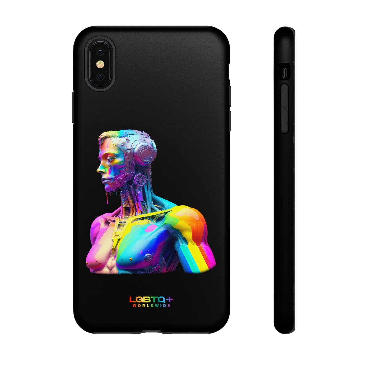 LGBTQWorldwide - ,,ZUKÜNFTIGER ROBOTER" Doppelgehäuse Handyhülle Accessories, Glossy, iPhone Cases, Matte, Phone accessory, Phone Cases, Samsung Cases, tough, Valentine's Day Picks lgbtq Bekleidung Accessoires unisex Zubehör