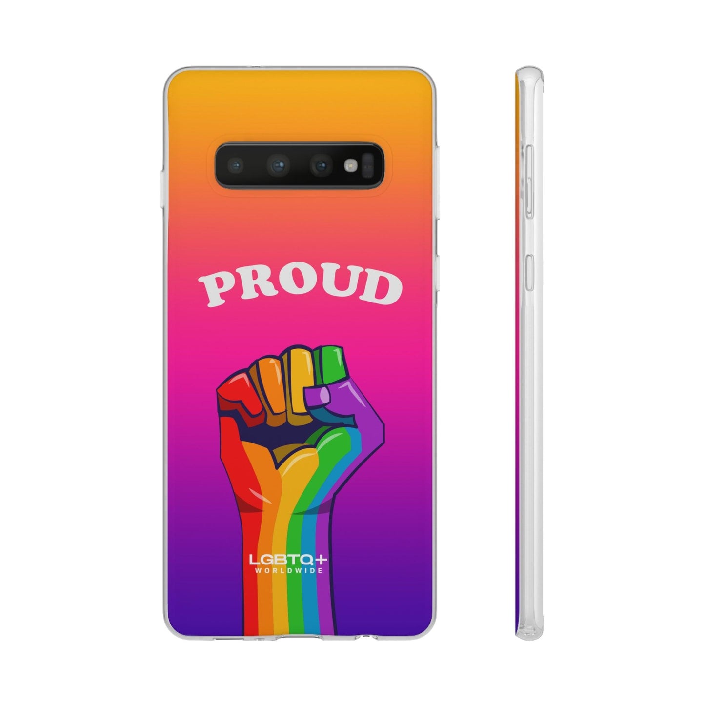 LGBTQWorldwide - ,,GLÜCKLICH" Flexible Handyhülle Accessories, Case, iPhone, iPhone Cases, Phone accessory, Phone Cases, Samsung Cases, silikon, Valentine's Day promotion lgbtq Bekleidung Accessoires unisex Zubehör