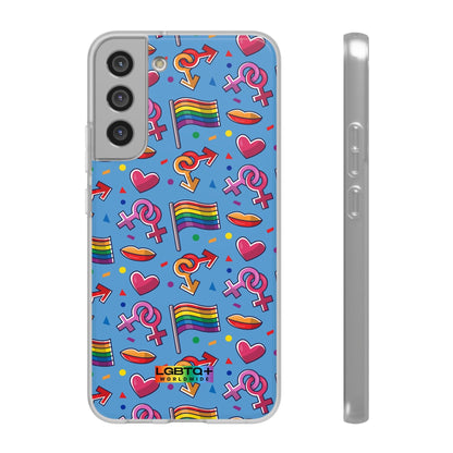 LGBTQWorldwide - ,,FLAGGEN" Flexible Handyhülle Accessories, Case, iPhone, iPhone Cases, Phone accessory, Phone Cases, Samsung Cases, silikon, Valentine's Day promotion lgbtq Bekleidung Accessoires unisex Zubehör