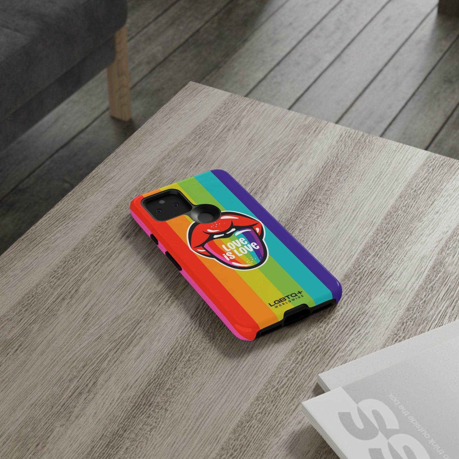 LGBTQWorldwide - ,,LIEBES ZUNGE" Doppelgehäuse Handyhülle Accessories, Glossy, iPhone Cases, Matte, Phone accessory, Phone Cases, Samsung Cases, Thermo, Valentine's Day Picks lgbtq Bekleidung Accessoires unisex Zubehör