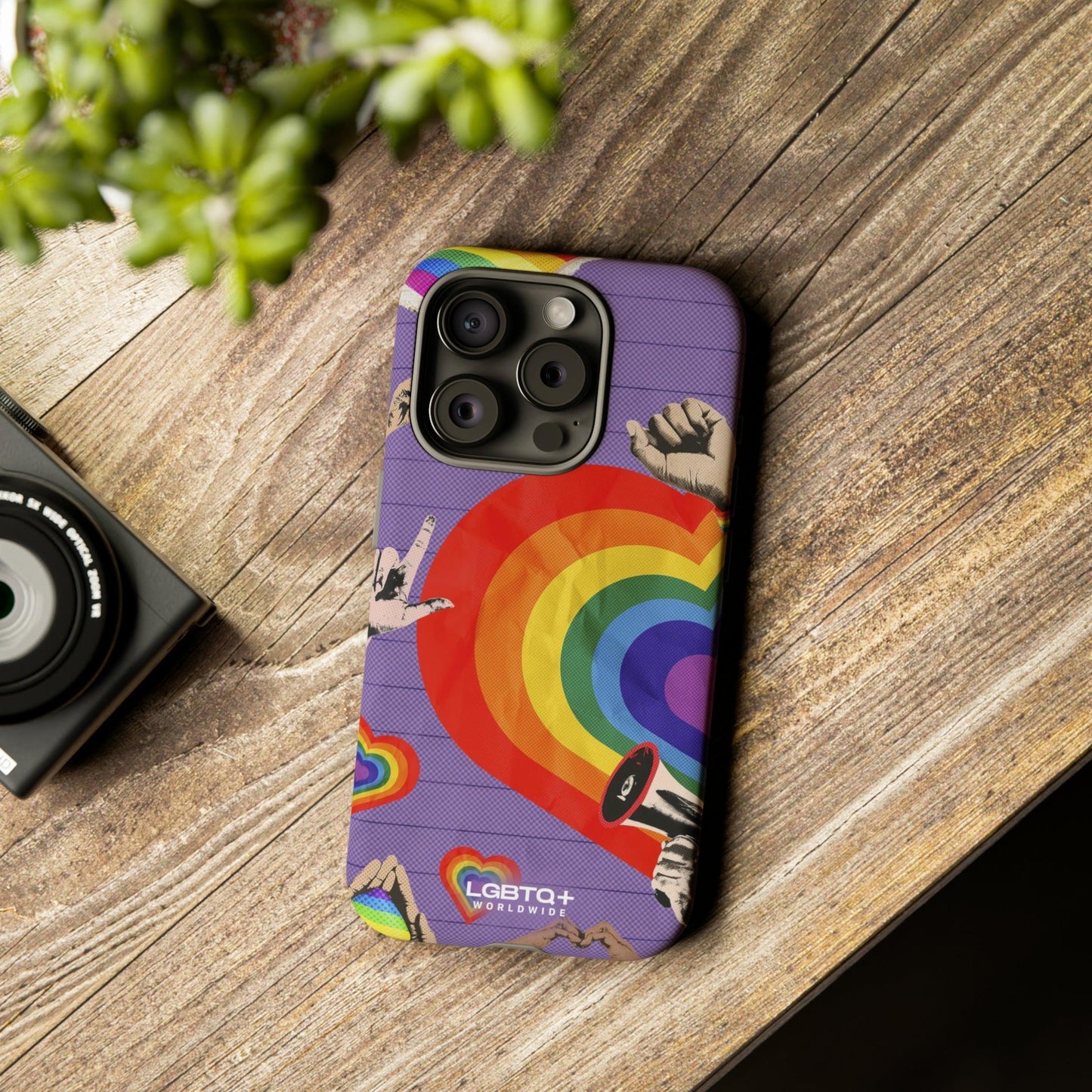 LGBTQWorldwide - ,,REGENBOGEN HERZ" Doppelgehäuse Handyhülle Accessories, Glossy, iPhone Cases, Matte, Phone accessory, Phone Cases, Samsung Cases, Thermo, Valentine's Day Picks lgbtq Bekleidung Accessoires unisex Zubehör