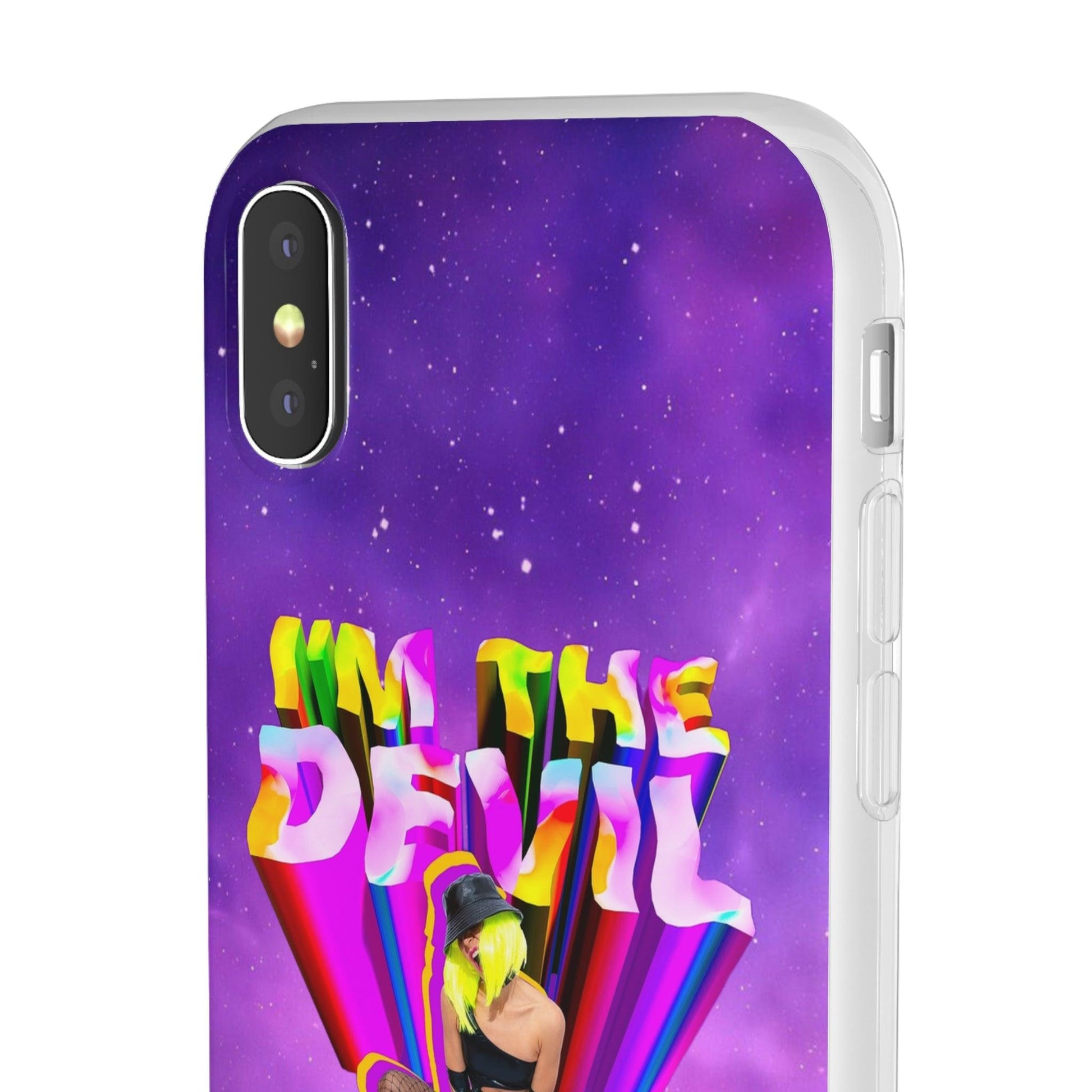 LGBTQWorldwide - ,,I AM THE DEVIL" Flexible Handyhülle Accessories, Case, iPhone, iPhone Cases, Phone accessory, Phone Cases, Samsung Cases, silikon, Valentine's Day promotion lgbtq Bekleidung Accessoires unisex Zubehör