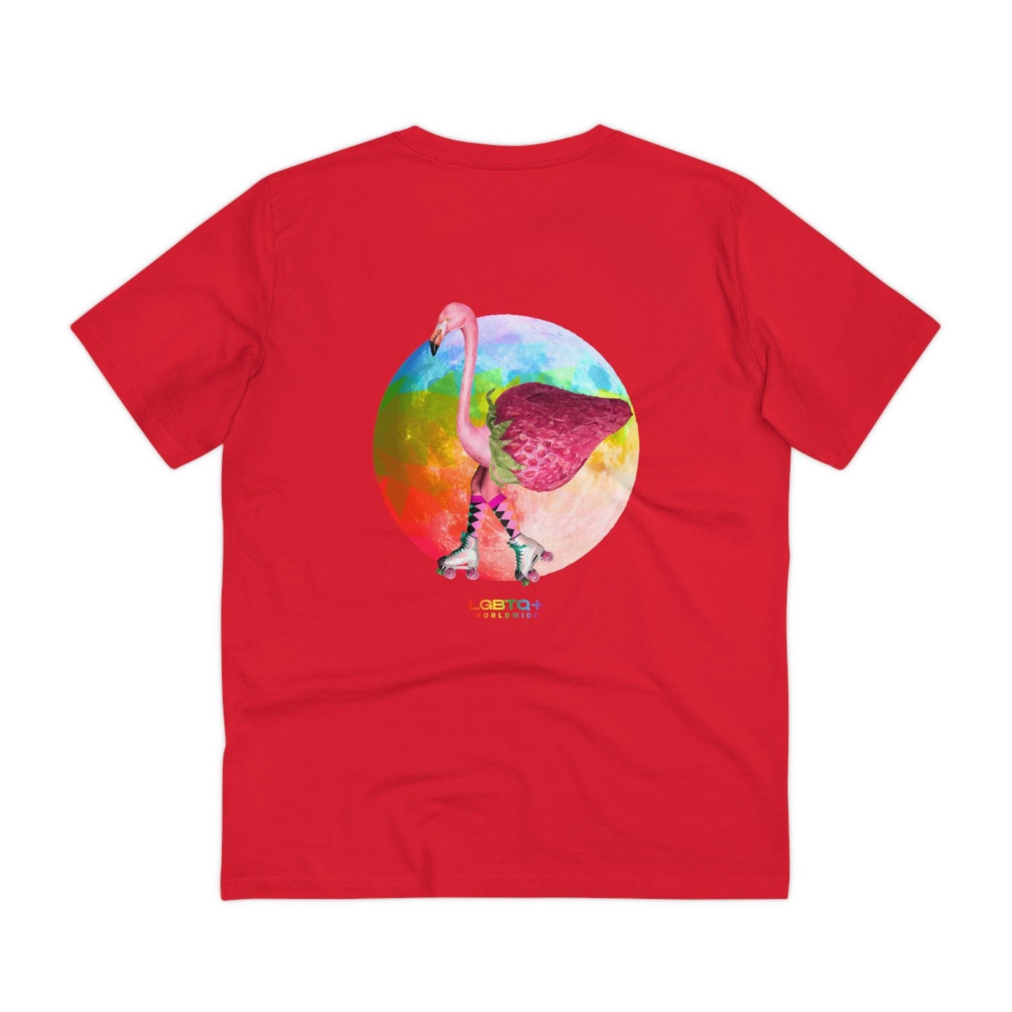 LGBTQWorldwide - ,,FLAMINGO" Clothing, Cotton, Crew neck, DTG, Eco-friendly, Men's Clothing, Organic, Recycled, Regular fit, Sustainable, T-shirts, Unisex, Valentine's Day Picks, Vegan, Women's Clothing lgbtq Bekleidung Accessoires unisex Zubehör