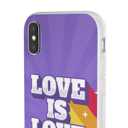 LGBTQWorldwide - ,,LOVE IS LOVE" Flexible Handyhülle Accessories, Case, iPhone, iPhone Cases, Phone accessory, Phone Cases, Samsung Cases, silikon, Valentine's Day promotion lgbtq Bekleidung Accessoires unisex Zubehör