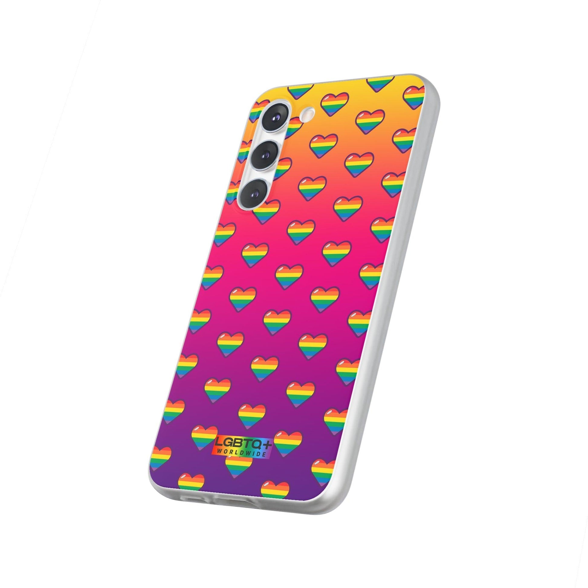 LGBTQWorldwide - ,,HERZEN" Flexible Handyhülle Accessories, Case, iPhone, iPhone Cases, Phone accessory, Phone Cases, Samsung Cases, silikon, Valentine's Day promotion lgbtq Bekleidung Accessoires unisex Zubehör