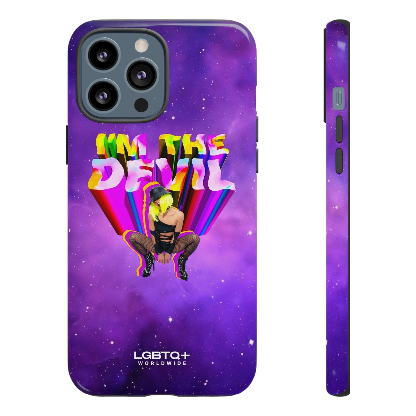 LGBTQWorldwide - ,,I AM THE DEVIL" Doppelgehäuse Handyhülle Accessories, Glossy, iPhone Cases, Matte, Phone accessory, Phone Cases, Samsung Cases, Thermo, Valentine's Day Picks lgbtq Bekleidung Accessoires unisex Zubehör