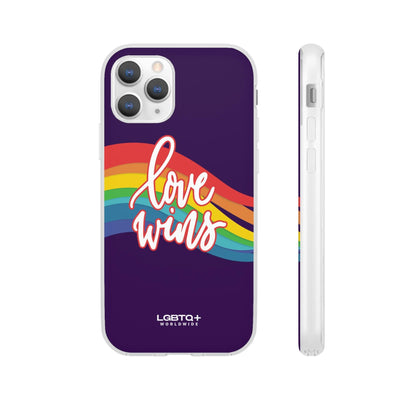 LGBTQWorldwide - ,,LIEBE GEWINNT" Flexible Handyhülle Accessories, Case, iPhone, iPhone Cases, Phone accessory, Phone Cases, Samsung Cases, silikon, Valentine's Day promotion lgbtq Bekleidung Accessoires unisex Zubehör