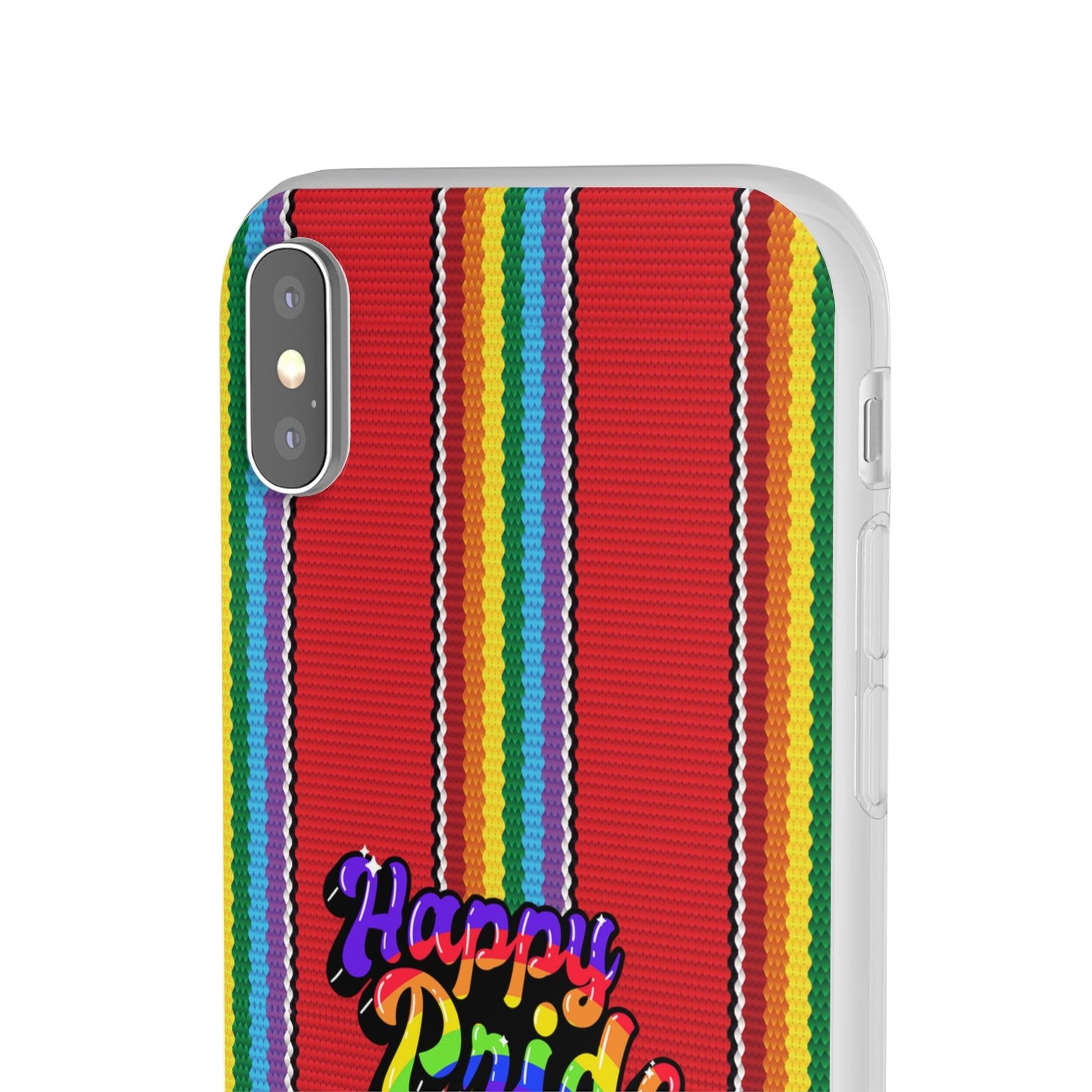 LGBTQWorldwide - ,,HAPPY PRIDE" Flexible Handyhülle Accessories, Case, iPhone, iPhone Cases, Phone accessory, Phone Cases, Samsung Cases, silikon, Valentine's Day promotion lgbtq Bekleidung Accessoires unisex Zubehör