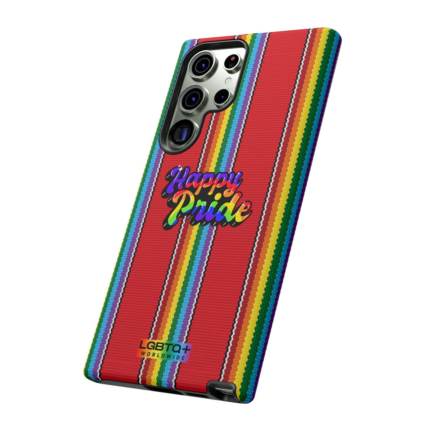 LGBTQWorldwide - ,,HAPPY PRIDE" Doppelgehäuse Handyhülle Accessories, Glossy, iPhone Cases, Matte, Phone accessory, Phone Cases, Samsung Cases, Thermo, Valentine's Day Picks lgbtq Bekleidung Accessoires unisex Zubehör