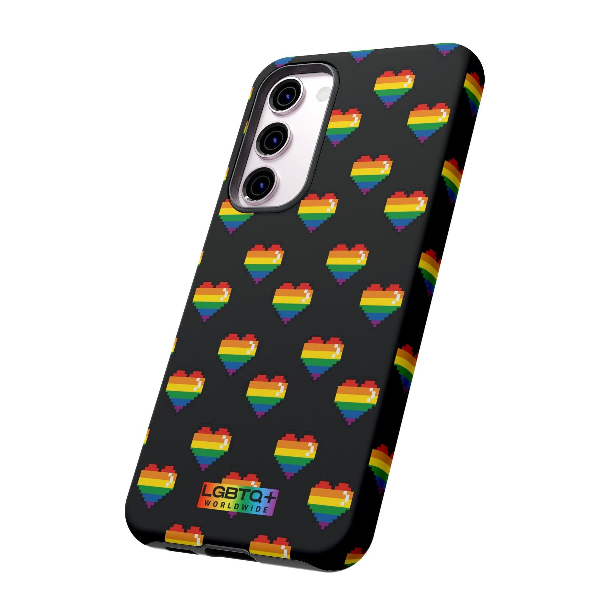 LGBTQWorldwide - ,,COMIC HERZEN" Doppelgehäuse Handyhülle Accessories, Glossy, iPhone Cases, Matte, Phone accessory, Phone Cases, Samsung Cases, Thermo, Valentine's Day Picks lgbtq Bekleidung Accessoires unisex Zubehör