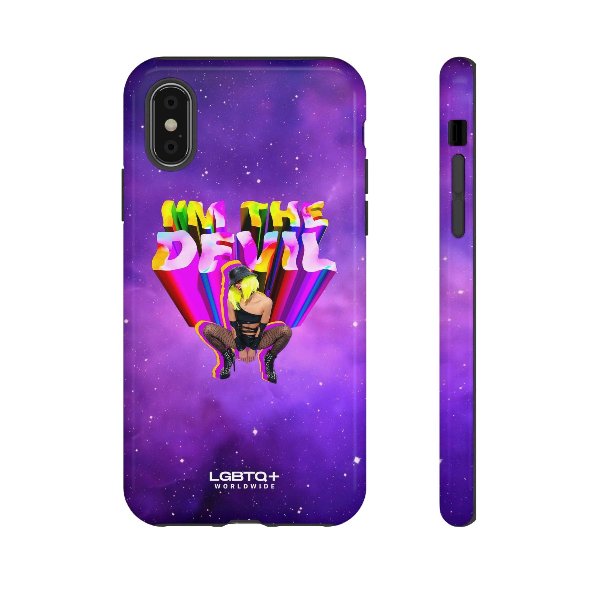 LGBTQWorldwide - ,,I AM THE DEVIL" Doppelgehäuse Handyhülle Accessories, Glossy, iPhone Cases, Matte, Phone accessory, Phone Cases, Samsung Cases, Thermo, Valentine's Day Picks lgbtq Bekleidung Accessoires unisex Zubehör