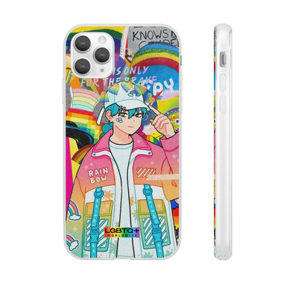 LGBTQWorldwide - ,,REGENBOGEN JUNGE" Flexible Handyhülle Accessories, Case, iPhone, iPhone Cases, Phone accessory, Phone Cases, Samsung Cases, silikon, Valentine's Day promotion lgbtq Bekleidung Accessoires unisex Zubehör