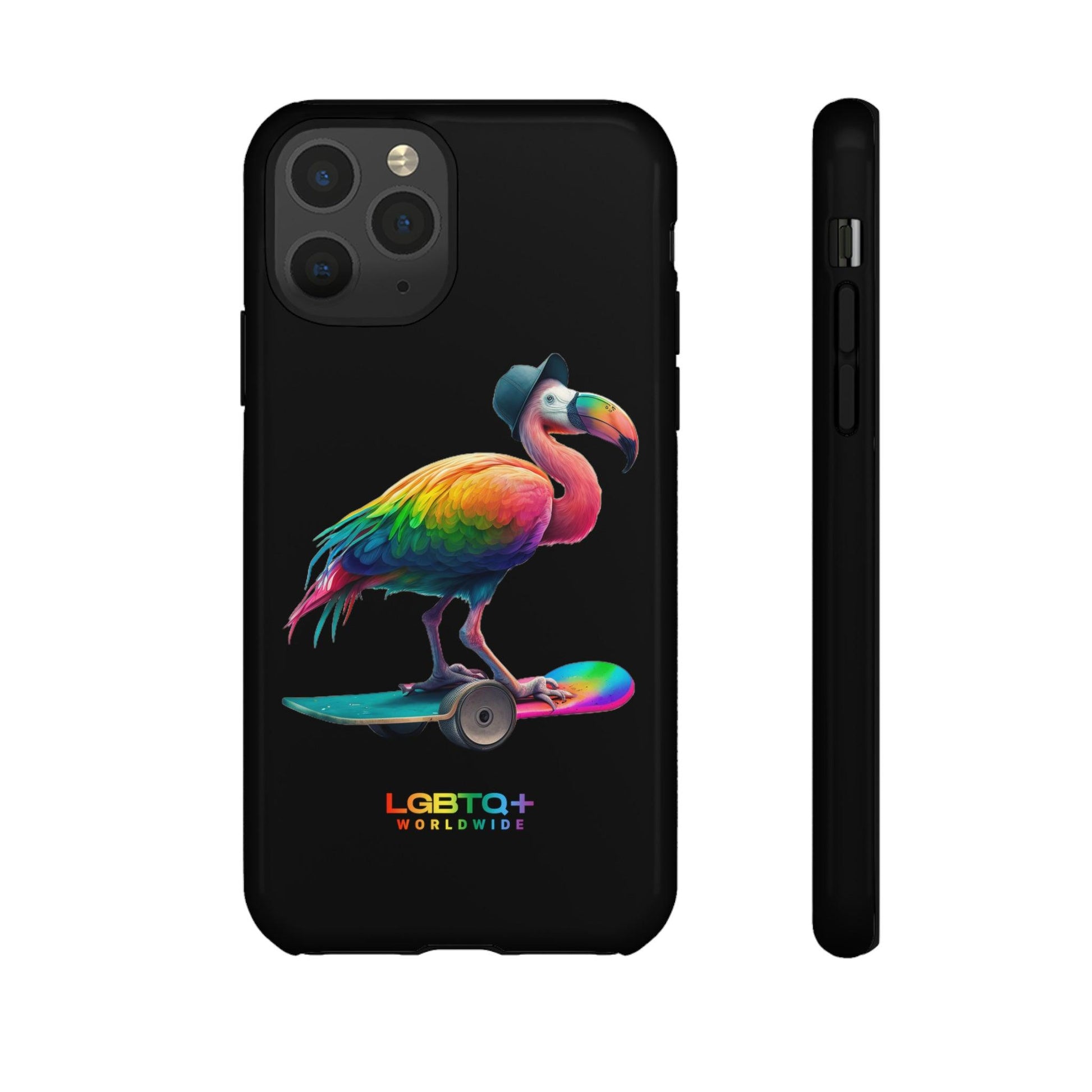 LGBTQWorldwide - ,,FLAMINGO" Doppelgehäuse Handyhülle Accessories, Glossy, iPhone Cases, Matte, Phone accessory, Phone Cases, Samsung Cases, tough, Valentine's Day Picks lgbtq Bekleidung Accessoires unisex Zubehör