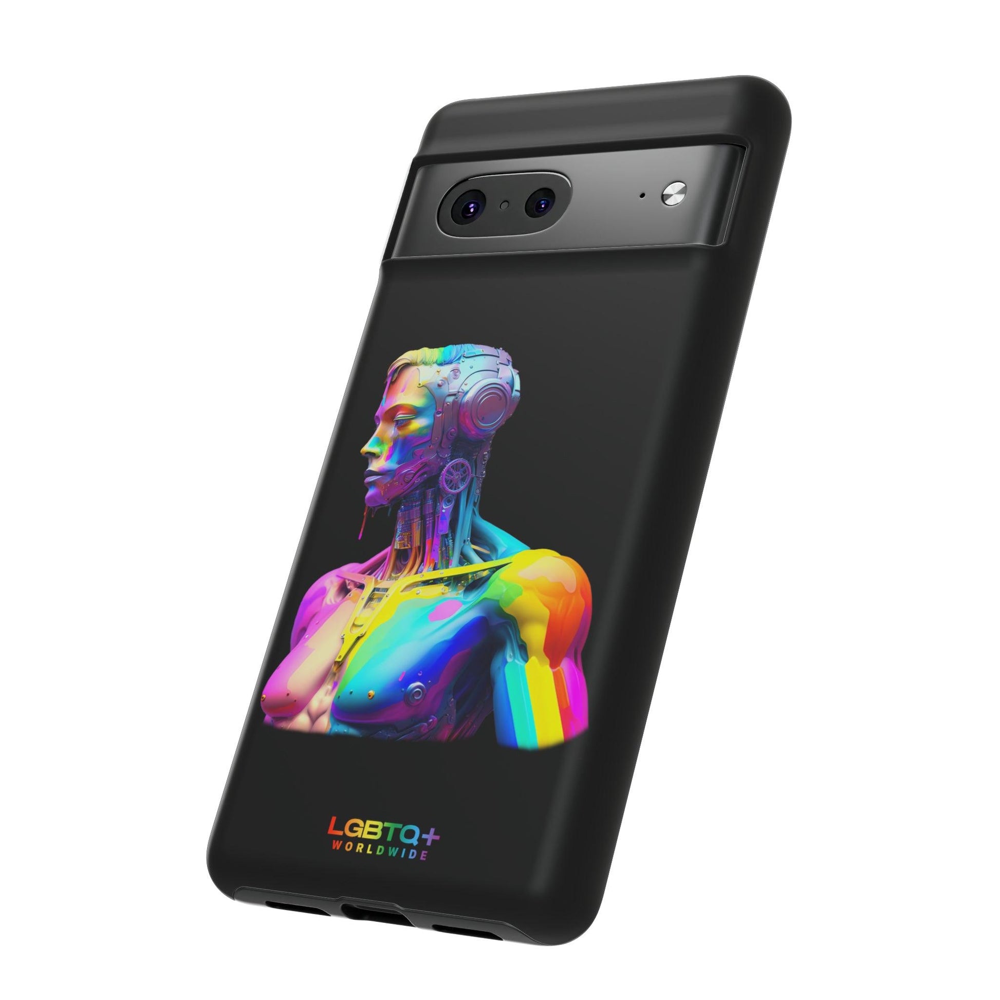 LGBTQWorldwide - ,,ZUKÜNFTIGER ROBOTER" Doppelgehäuse Handyhülle Accessories, Glossy, iPhone Cases, Matte, Phone accessory, Phone Cases, Samsung Cases, tough, Valentine's Day Picks lgbtq Bekleidung Accessoires unisex Zubehör